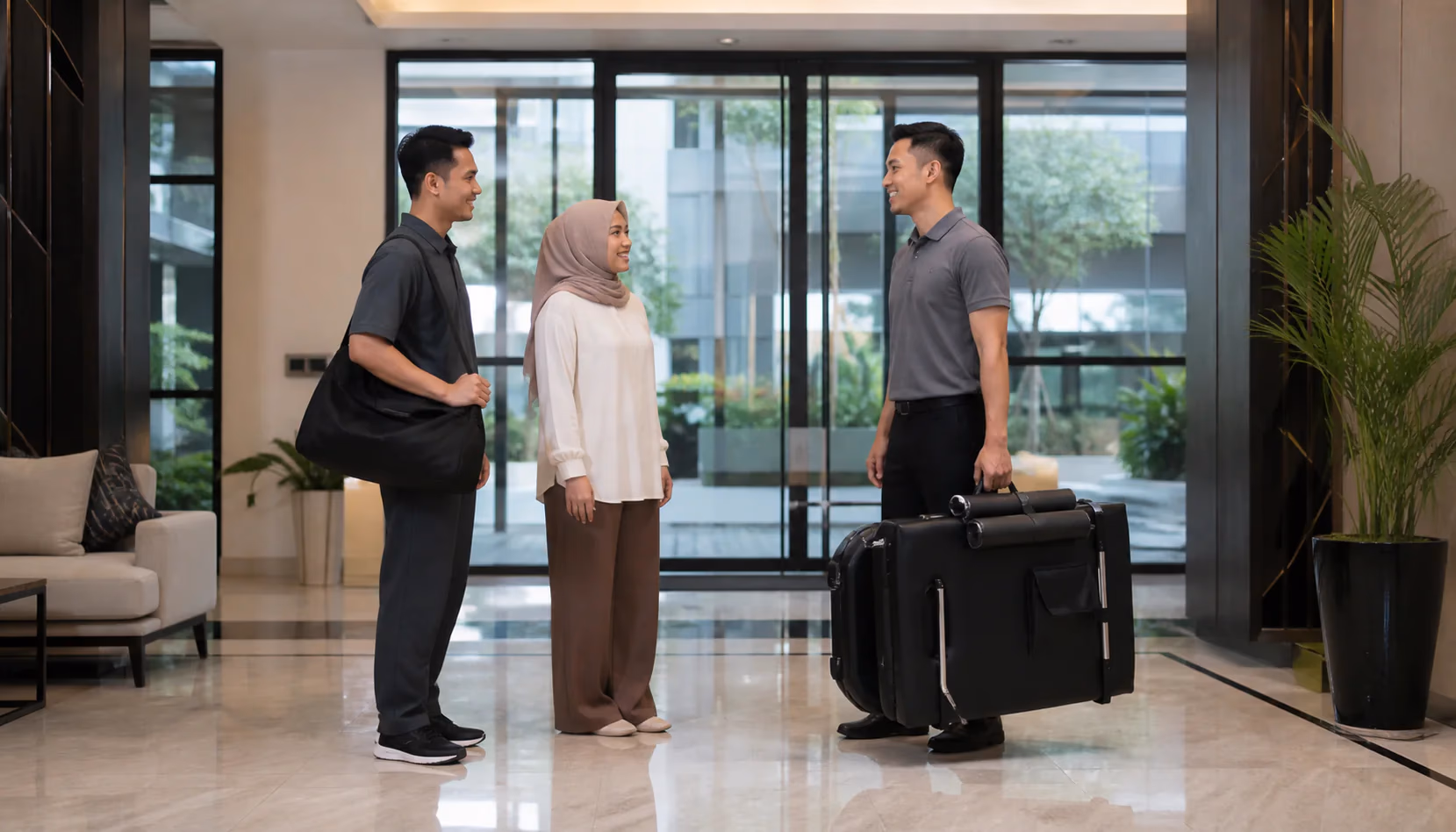Ahli terapi urutan lawatan ke rumah tiba di kondominium Kuala Lumpur